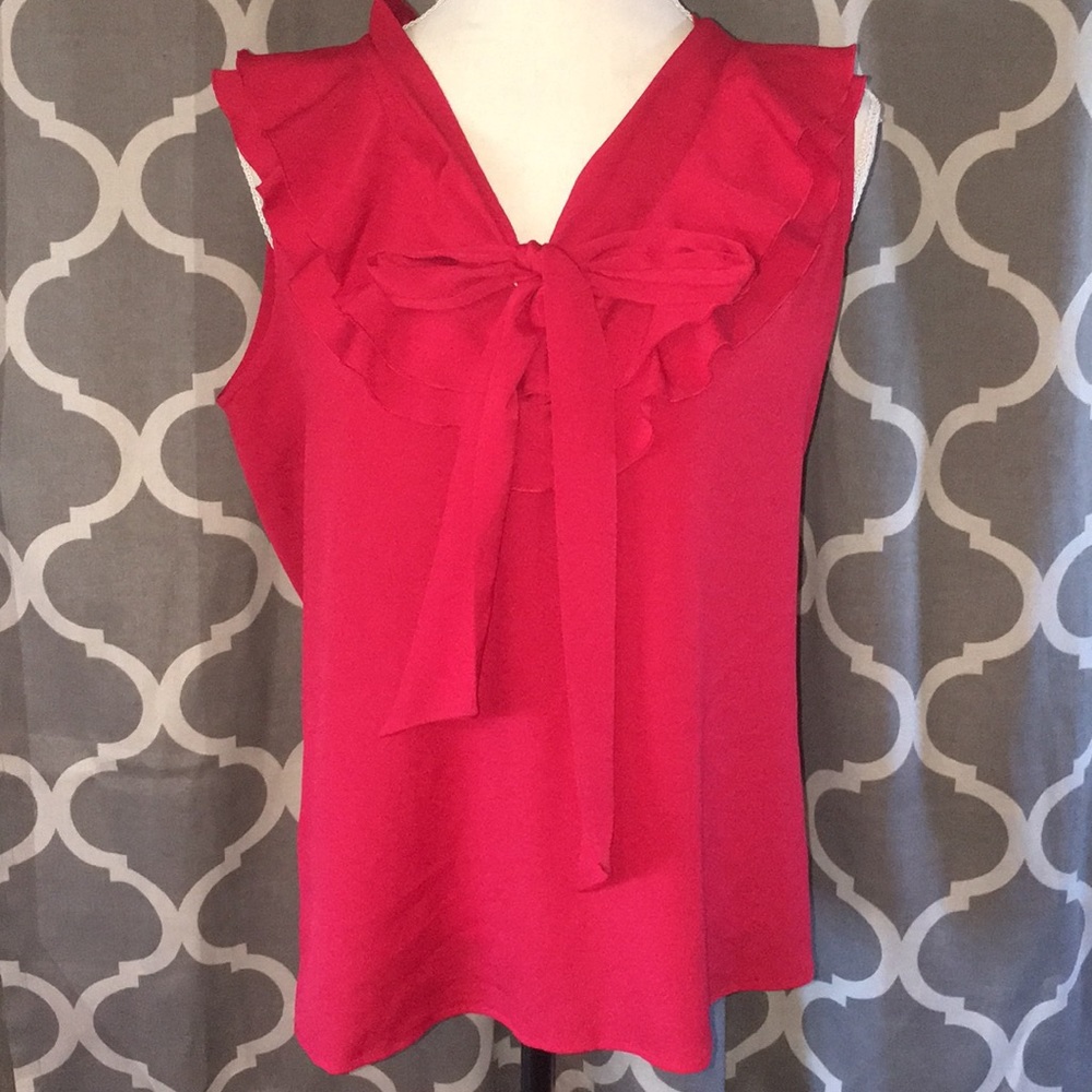 Loft red large red blouse